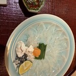 分とく山 - 大好きなふぐの刺身　美味しい、嬉しい