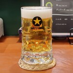 温鮮酒場 ちょんまげ - サッポロ黒ラベル生ビール