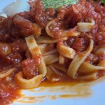 創作イタリアン LA CASA BLANCA - 日高産モッツァレラとフレッシュバジルのトマトパスタ