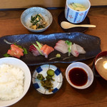 お刺身膳￥880 これに天ぷらも付いてます。