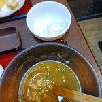 うどん土佐屋 - カレーうどんの残り汁に白ご飯投入