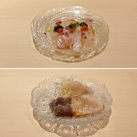 寿し 江草 - 初山別産ヒラメ＆網走産ミンク鯨のうねすくじらベーコン
                    
                    