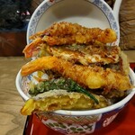 丸壱富士 渋谷道玄坂 - はみだし天丼 1650円、限定10食くらいになります