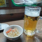 味の蔵どんつく - 生ビールとお通し