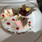 邸宅レストラン　雅俗山荘 - 母のお誕生日メッセージプレート♡イタリア語で♡