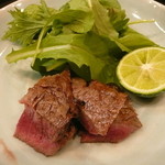 ふじ -  お肉を炭火で炙ったもの