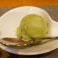旬菜ステーキ処 らいむらいと - サービスの抹茶アイス