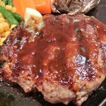 浪漫亭 - 牛肉100%炭火焼風ハンバーグ 1000円