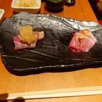 SUSHI TOKYO TEN、 横浜店 - カンパチとメジマグロのお刺身
