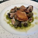 ビストロミモザ - うずらとエスカルゴのやつ