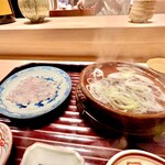 多仁本 - 虎河豚のシャブシャブ　ちり酢と葱も勿論旨い♫