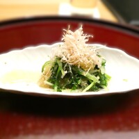 高槻 天野 - 水菜・子持ち昆布・糸鰹のお浸し