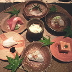 龍吟 - 海の幸 七皿の盛り合わせ 龍吟仕立て