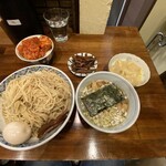 奈つやの中華そば - 奈つやのもちもち雲呑味玉つけ麺＋追加メンマ＋うまトマチキンご飯