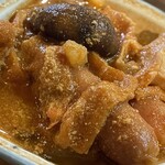 焼きもの家 慶 - お通し@350円。トマト煮込みされたしいたけが美味しい