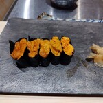 銀座のみこ寿司 - うに3種