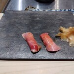 銀座のみこ寿司 - まぐろのづけ、中トロ