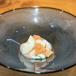 馳走西健一 - ⑩桃薫いちご(静岡県焼津産)載せ&桃薫いちご(静岡県焼津産)ソース掛けのフロマージュブラン