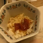 石松 - ◎お通し、明太子と山芋　ご馳走様でした