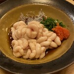 石松 - ◎白子ポン酢、身がおおきい、濃厚、口の中でとろける