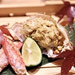 玄水 - 北海道産毛蟹の甲羅盛り