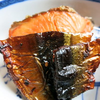 日本海 -  焼物　鮭の塩焼き　秋刀魚の味醂干し