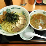 Hidakaya -  ...期間限定「和風つけ麺（500円）+麺大盛（0円/モリモリサービス券）」、ラーメンで汗をかきたくない時に是非。。