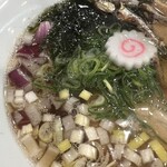 麺屋 おおやま - 青さ　ネギ　長葱　刻み赤玉葱たっぷり‼️