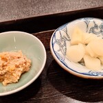 鮨 実紀 - あん肝とガリ