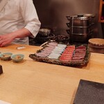 鮨 実紀 - あん肝も準備されてる…！