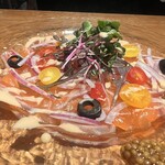 茅場町食堂 History by moto since 2010 - きんかんのブラータチーズサラダ