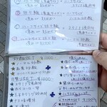 麺飯食堂 なかじま - 並んでいる時に渡されたメニュー 1/2
      2024年12月26日