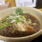 手打ち蕎麦　玄葉 - 鶏ごぼうのつけ汁