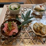 祇園ろか - 小鉢4種　めちゃ美味しい