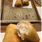 旬菜 おぐら家 - 追加でお願いした白子とずわい蟹の春巻き