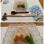 旬菜 おぐら家 - 豆乳豆腐のお出汁ジュレ掛け。ホッとする優しいお味。