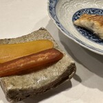 旬菜 おぐら家 - 自家製カラスミ。今年仕込みと一年もの