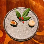 茶館きっかわ 嘉門亭 - 一口で食べます