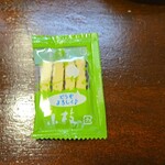 キッチン ブルー グローブ - お菓子のアップ
