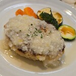 キッチン ブルー グローブ - 反対側から、柚子と塩麹の大根おろしのソースはタップリ