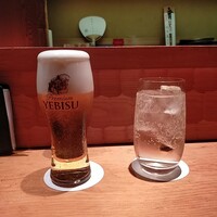 焼鳥 嘉とう - 生ビールは恵比寿でした。
