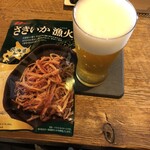 麹町いづみや しろ - あがりビール ・なとり さきいか漁火