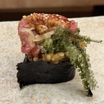 鮨 冨味 - 口の中でコラボしてます。