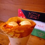 クレープ えんどう - ビターカラメルとバターに生クリーム1.5倍