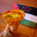 クレープ えんどう - ピザソース、食事系がほとんど売り切れており選択肢が…