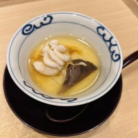 炭火割烹 庵 - 雲子　あわび茸　餡かけ茶碗蒸し