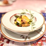 ストラスヴァリウス - 天然帆立貝の網焼き　サフラン風味のブールブラン