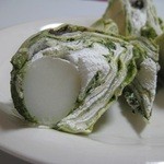 パンダクレープ - 切ってみたら♪もっちり白玉～～～～！！　