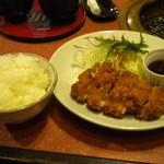 この日の日替わりランチは、チキンカツ。