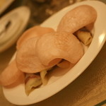 王朝 - 「王朝の味覚」（ディナー１１,８１８円・サービス料別途）の北京ダック。２０１４年５月